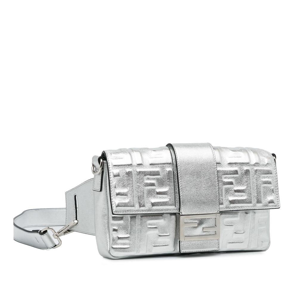 Pre-Loved Fendi Prints On Zucca Embossed Convertible Baguette Belt Bag - Picture 2 of 10